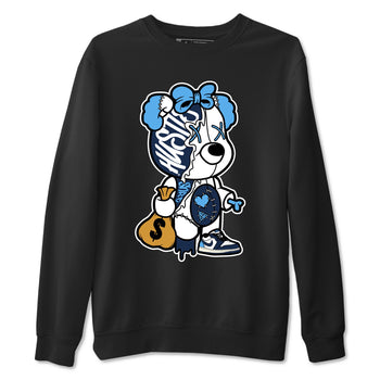 1s Obsidian shirts to match jordans Stitched Hustle Bear sneaker match tees Air Jordan 1 Low OG Obsidian match shoes to clothes SNRT Sneaker Tees unisex cotton Black 2 shirts