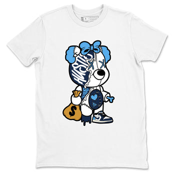 1s Obsidian shirts to match jordans Stitched Hustle Bear sneaker match tees Air Jordan 1 Low OG Obsidian match shoes to clothes SNRT Sneaker Tees unisex cotton White 2 shirts