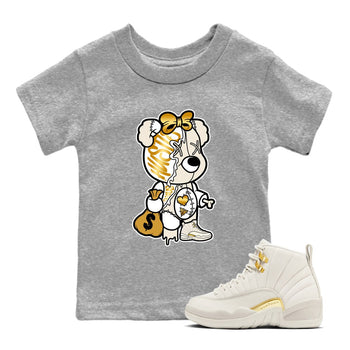 12s Phantom shirts to match jordans Stitched Hustle Bear sneaker match tees Air Jordan 12 WMNS Phantom match shoes to clothes SNRT Sneaker Tees Youth Baby Heather Grey 1 tee