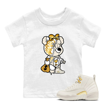 12s Phantom shirts to match jordans Stitched Hustle Bear sneaker match tees Air Jordan 12 WMNS Phantom match shoes to clothes SNRT Sneaker Tees Youth Baby White 1 tee