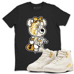 12s Phantom shirts to match jordans Stitched Hustle Bear sneaker match tees Air Jordan 12 WMNS Phantom match shoes to clothes SNRT Sneaker Tees unisex cotton Black 1 shirts