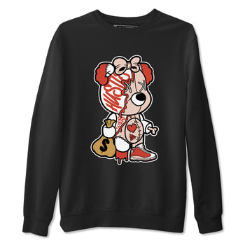13s Dune Red shirts to match jordans Stitched Hustle Bear unique Halloween sneaker tee Air Jordan 13 Dune Red SNRT Sneaker Tees streetwear brand Black 2 unisex cotton tee