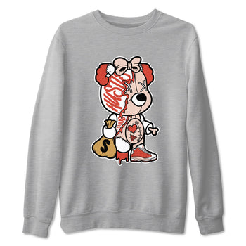 13s Dune Red shirts to match jordans Stitched Hustle Bear unique Halloween sneaker tee Air Jordan 13 Dune Red SNRT Sneaker Tees streetwear brand Heather Grey 2 unisex cotton tee