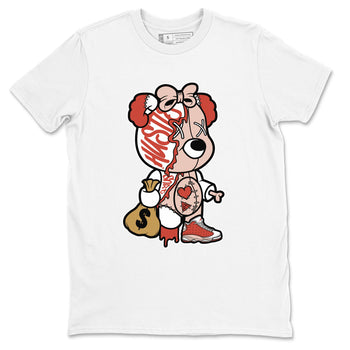 13s Dune Red shirts to match jordans Stitched Hustle Bear unique Halloween sneaker tee Air Jordan 13 Dune Red SNRT Sneaker Tees streetwear brand White 2 unisex cotton tee