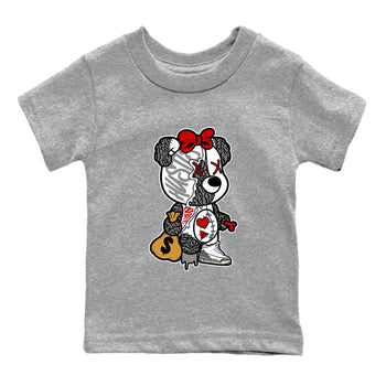 3s Cement Grey shirts to match jordans Stitched Hustle Bear unique Halloween sneaker tee Air Jordan 3 Cement Grey SNRT Sneaker Release Tees Youth Baby Heather Grey 2 crew neck shirts