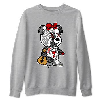 3s Cement Grey shirts to match jordans Stitched Hustle Bear unique Halloween sneaker tee Air Jordan 3 Cement Grey SNRT Sneaker Release Tees unisex cotton Heather Grey 2 crew neck shirts