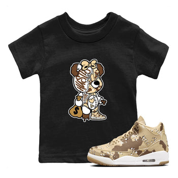 WNBA x Air Jordan 3 _esert Camo shirts to match jordans Stitched Hustle Bear unique Halloween sneaker tee Air Jordan 3 Desert Camo SNRT Sneaker Release Tees Clothing Sneakerhead ShirtsBaby and Youth Black 1 cotton tee