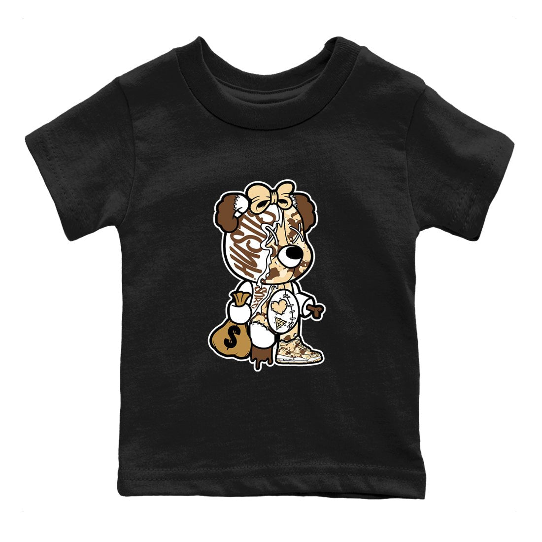 WNBA x Air Jordan 3 _esert Camo shirts to match jordans Stitched Hustle Bear unique Halloween sneaker tee Air Jordan 3 Desert Camo SNRT Sneaker Release Tees Clothing Sneakerhead ShirtsBaby and Youth Black 2 cotton tee