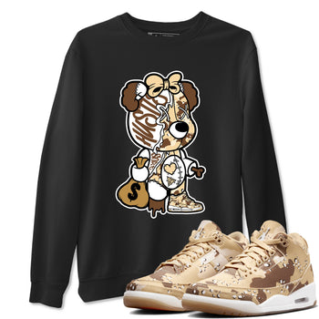 WNBA x Air Jordan 3 _esert Camo shirts to match jordans Stitched Hustle Bear unique Halloween sneaker tee Air Jordan 3 Desert Camo SNRT Sneaker Release Tees Clothing Sneakerhead ShirtsBlack 1 unisex cotton tee