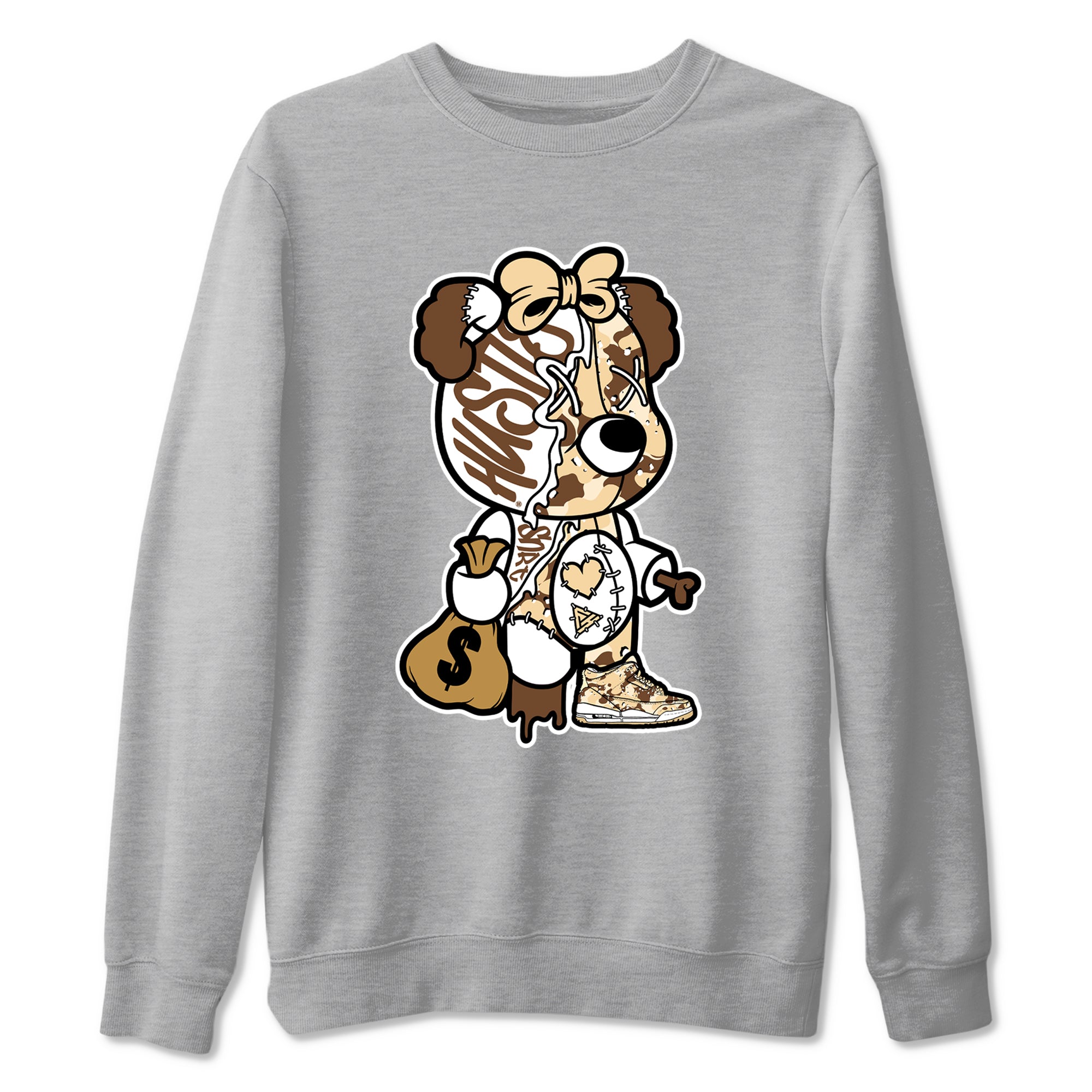 WNBA x Air Jordan 3 _esert Camo shirts to match jordans Stitched Hustle Bear unique Halloween sneaker tee Air Jordan 3 Desert Camo SNRT Sneaker Release Tees Clothing Sneakerhead ShirtsHeather Grey 2 unisex cotton tee