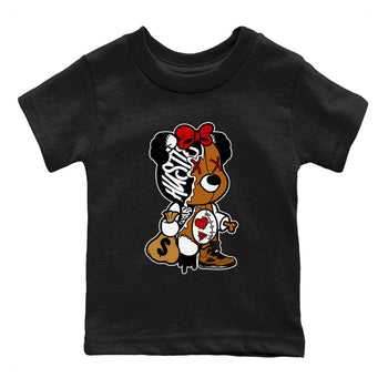 5s Archaeo Brown shirts to match jordans Stitched Hustle Bear unique Halloween sneaker tee Air Jordan 5 Archaeo Brown match shoes to clothes SNRT Sneaker Tees Youth Baby Black 2 tee