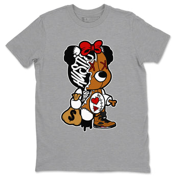 5s Archaeo Brown shirts to match jordans Stitched Hustle Bear unique Halloween sneaker tee Air Jordan 5 Archaeo Brown match shoes to clothes SNRT Sneaker Tees unisex cotton Heather Grey 2 shirts