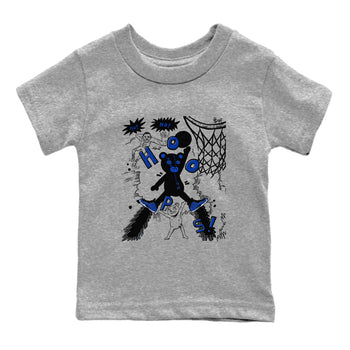 Air Foamposite One Royal shirts to match jordans Stop The Bear sneaker match tees Air Foamposite One Royal SNRT Sneaker Release Tees Youth Baby Heather Grey 2 crew neck shirts