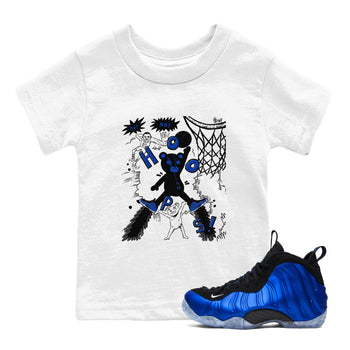 Air Foamposite One Royal shirts to match jordans Stop The Bear sneaker match tees Air Foamposite One Royal SNRT Sneaker Release Tees Youth Baby White 1 crew neck shirts