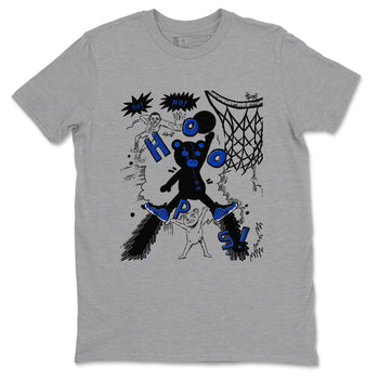Air Foamposite One Royal shirts to match jordans Stop The Bear sneaker match tees Air Foamposite One Royal SNRT Sneaker Release Tees unisex cotton Heather Grey 2 crew neck shirts