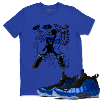 Air Foamposite One Royal shirts to match jordans Stop The Bear sneaker match tees Air Foamposite One Royal SNRT Sneaker Release Tees unisex cotton Royal Blue 1 crew neck shirts