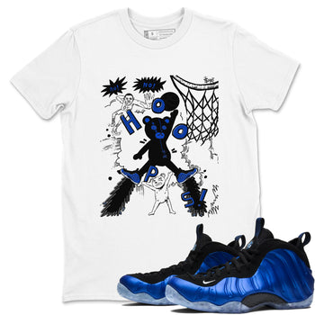 Air Foamposite One Royal shirts to match jordans Stop The Bear sneaker match tees Air Foamposite One Royal SNRT Sneaker Release Tees unisex cotton White 1 crew neck shirts