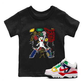 AF 3 Nigo shirtsto match jordans Stop The Bear sneaker match tees Air Force 3 Low x Nigo Blue Void and Tour Yellow match shoes to clothes SNRT Sneaker Tees Youth Baby Black 1 tee