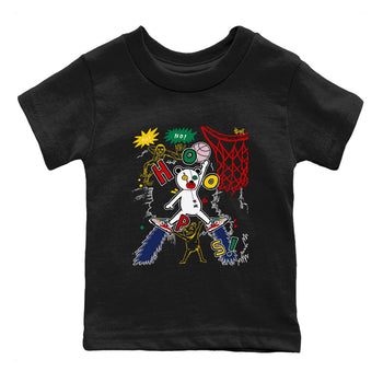 AF 3 Nigo shirtsto match jordans Stop The Bear sneaker match tees Air Force 3 Low x Nigo Blue Void and Tour Yellow match shoes to clothes SNRT Sneaker Tees Youth Baby Black 2 tee