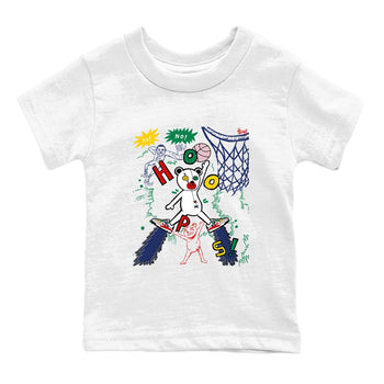AF 3 Nigo shirtsto match jordans Stop The Bear sneaker match tees Air Force 3 Low x Nigo Blue Void and Tour Yellow match shoes to clothes SNRT Sneaker Tees Youth Baby White 2 tee