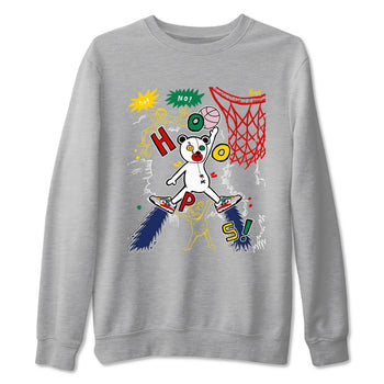 AF 3 Nigo shirtsto match jordans Stop The Bear sneaker match tees Air Force 3 Low x Nigo Blue Void and Tour Yellow match shoes to clothes SNRT Sneaker Tees unisex cotton Heather Grey 2 shirts