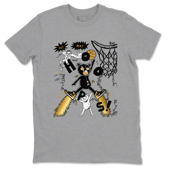 1s Black Metallic Gold shirts to match jordans Stop The Bear sneaker match tees Jordan 1 High OG Black and Gold SNRT Sneaker Release Tees unisex cotton Heather Grey 2 crew neck shirts