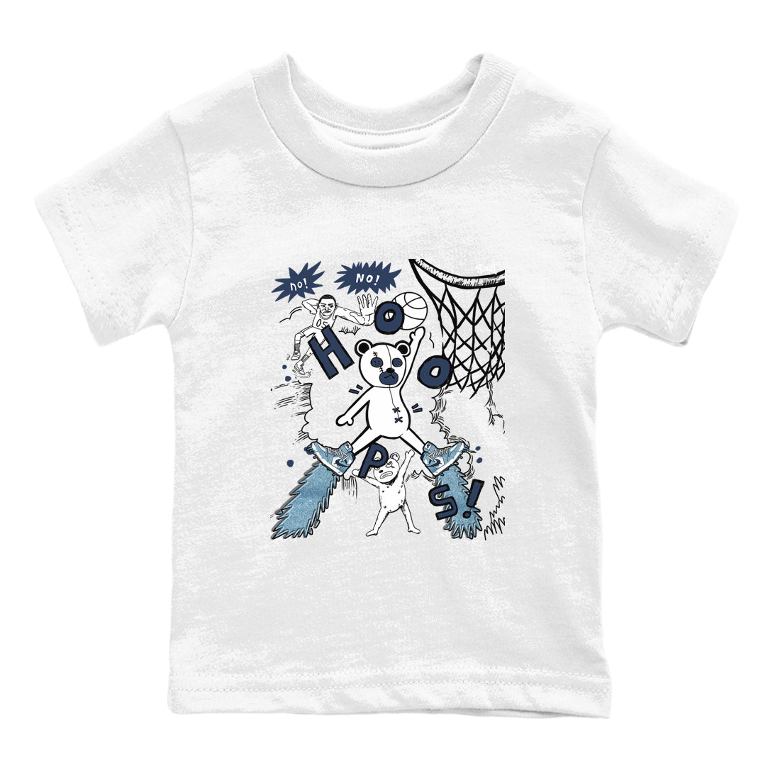 1s Denim shirts to match jordans Stop The Bear sneaker match tees Air Jordan 1 Denim SNRT Sneaker Tees streetwear brand Baby and Youth White 2 cotton tee
