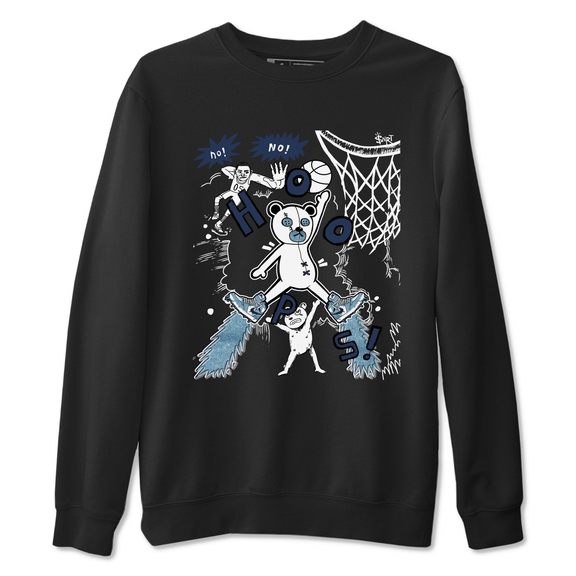 1s Denim shirts to match jordans Stop The Bear sneaker match tees Air Jordan 1 Denim SNRT Sneaker Tees streetwear brand Black 2 unisex cotton tee
