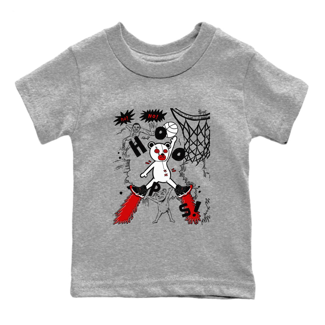 11s Bred Velvet shirts to match jordans Stop The Bear sneaker match tees Air Jordan 11 Retro Bred Velvet match shoes to clothes SNRT Sneaker Tees Youth Baby Heather Grey 2 tee