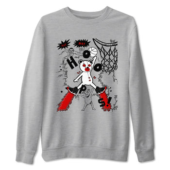 11s Bred Velvet shirts to match jordans Stop The Bear sneaker match tees Air Jordan 11 Retro Bred Velvet match shoes to clothes SNRT Sneaker Tees unisex cotton Heather Grey 2 shirts