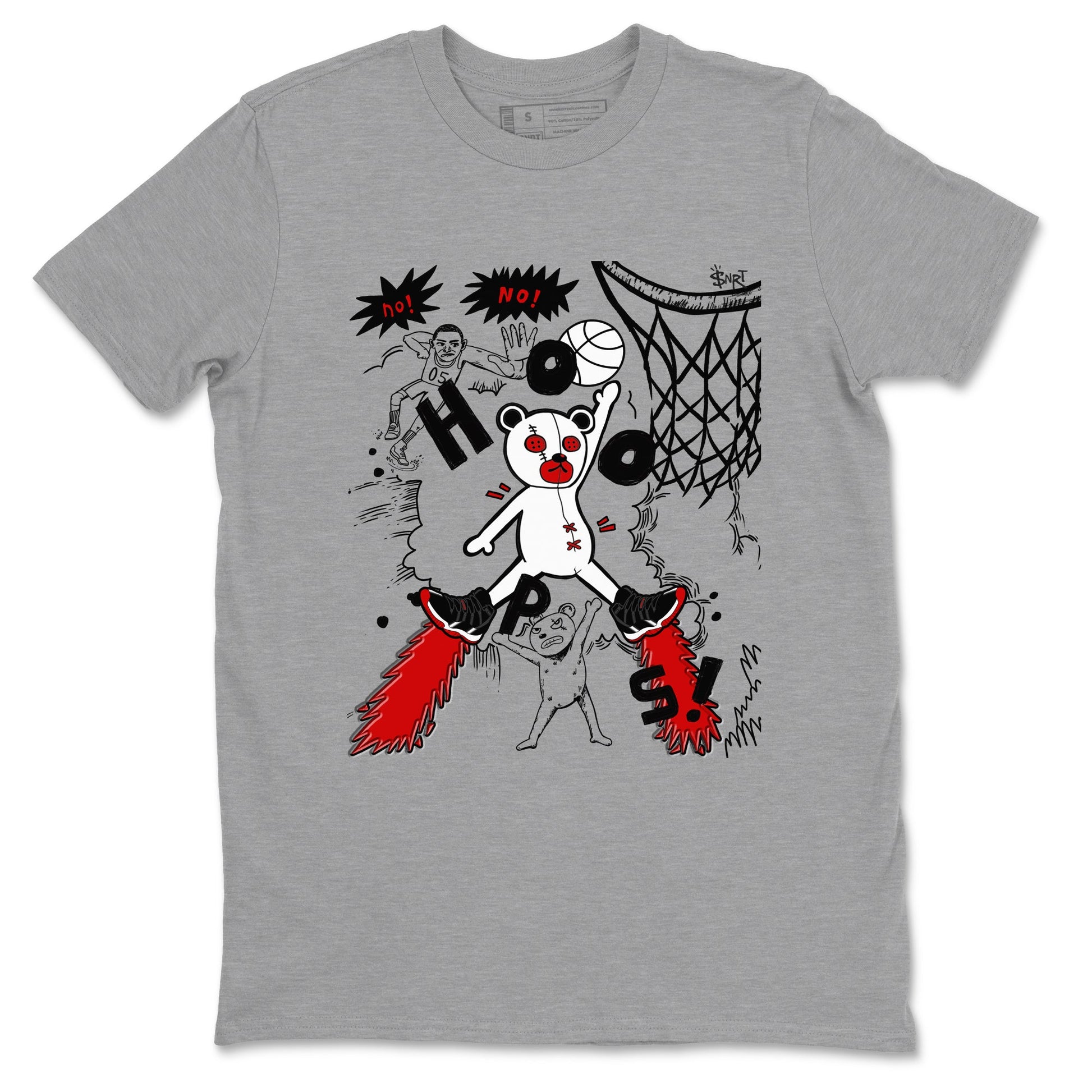 11s Bred Velvet shirts to match jordans Stop The Bear sneaker match tees Air Jordan 11 Retro Bred Velvet match shoes to clothes SNRT Sneaker Tees unisex cotton Heather Grey 2 shirts