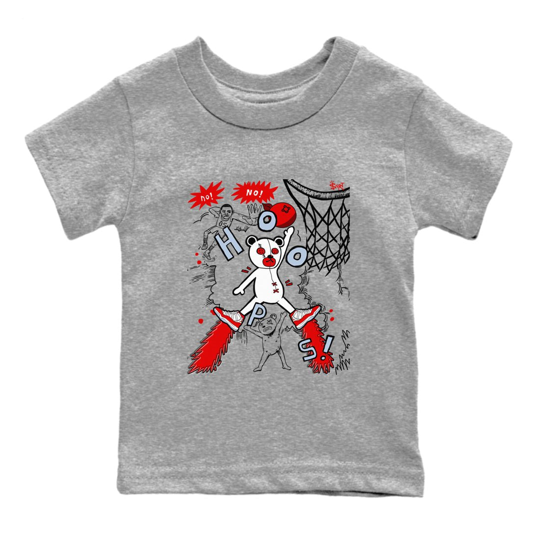 11s Cherry shirts to match jordans Stop The Bear sneaker match tees Air Jordan 11 Retro Cherry match shoes to clothes SNRT Sneaker Tees Youth Baby Heather Grey 2 tee