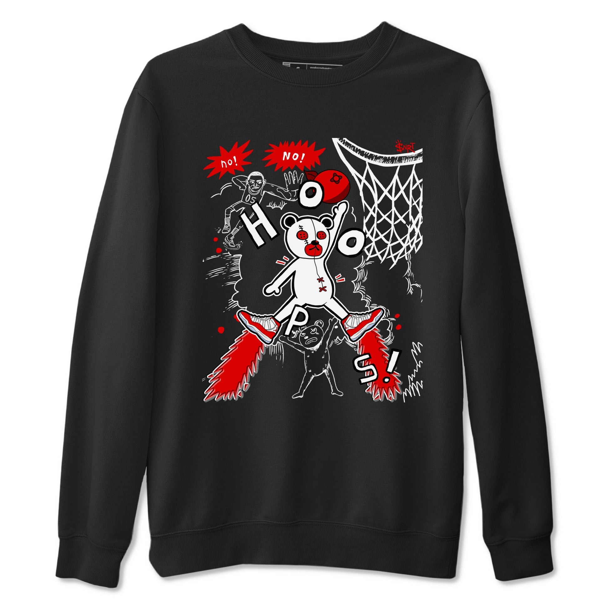 11s Cherry shirts to match jordans Stop The Bear sneaker match tees Air Jordan 11 Retro Cherry match shoes to clothes SNRT Sneaker Tees unisex cotton Black 2 shirts