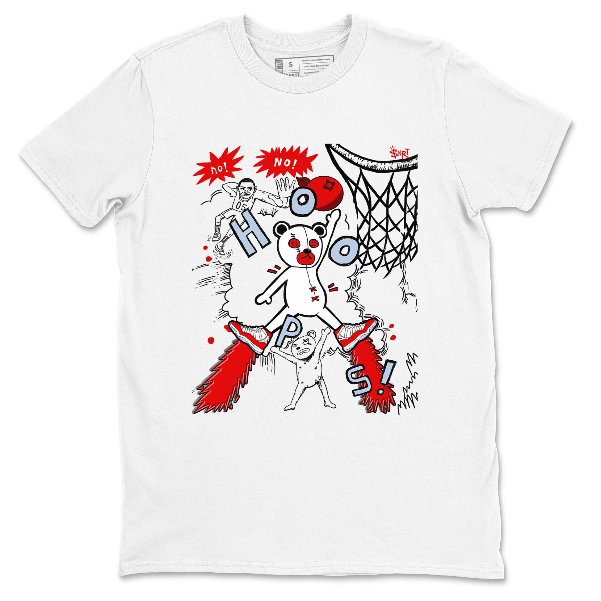 11s Cherry shirts to match jordans Stop The Bear sneaker match tees Air Jordan 11 Retro Cherry match shoes to clothes SNRT Sneaker Tees unisex cotton White 2 shirts