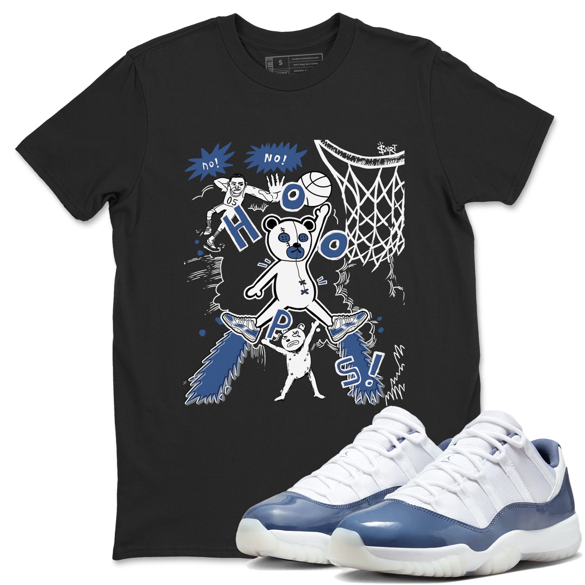 11s Diffused Blue shirts to match jordans Stop The Bear sneaker match tees Air Jordan 11 Diffused Blue SNRT Sneaker Release Tees unisex cotton Black 1 crew neck shirts