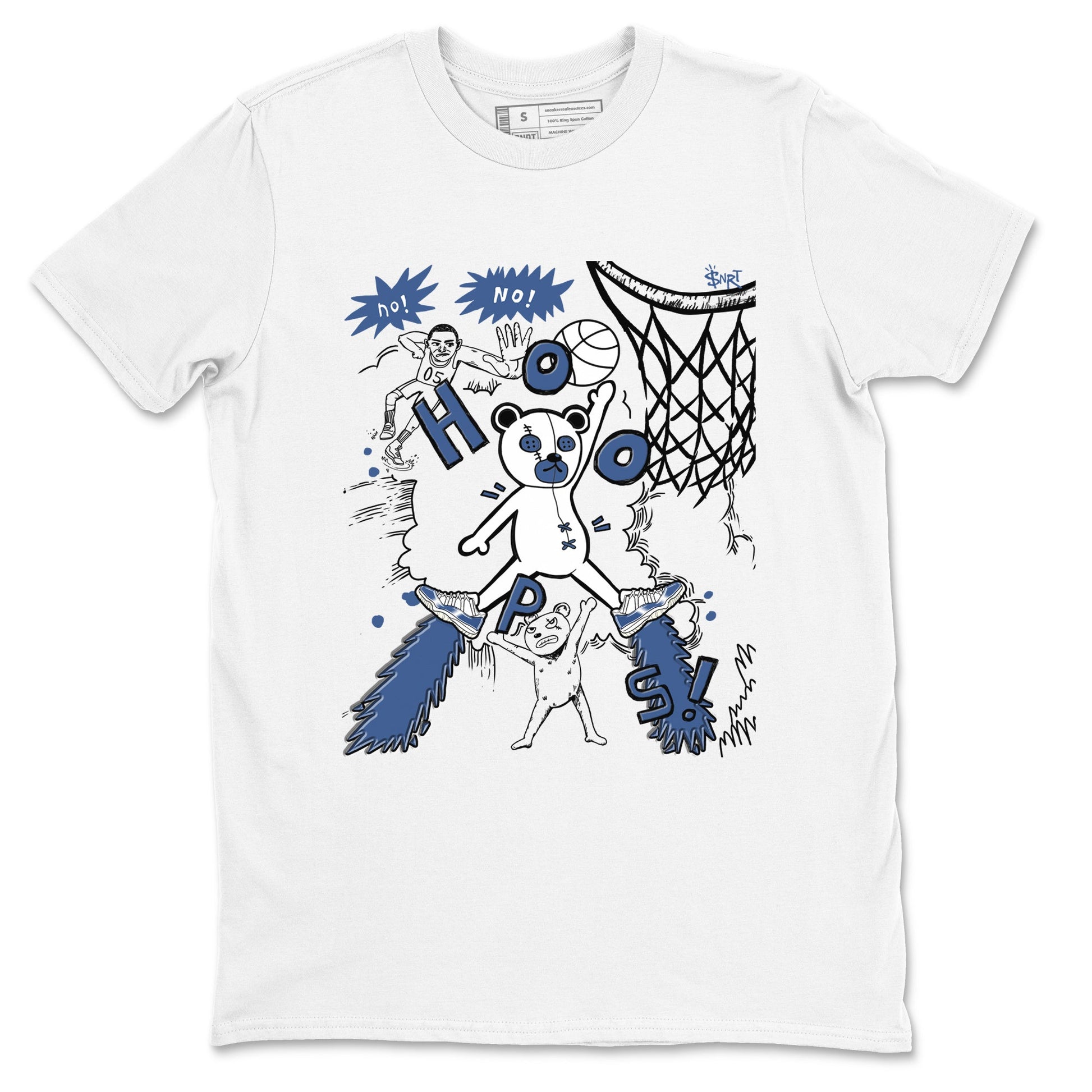 11s Diffused Blue shirts to match jordans Stop The Bear sneaker match tees Air Jordan 11 Diffused Blue SNRT Sneaker Release Tees unisex cotton White 2 crew neck shirts