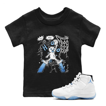 11s Legend Blue shirts to match jordans Stop The Bear best t shirts to wear with jordans AJ11 Retro Legend Blue match shoes to clothes SNRT Sneaker Tees Youth Baby Black 1 tee