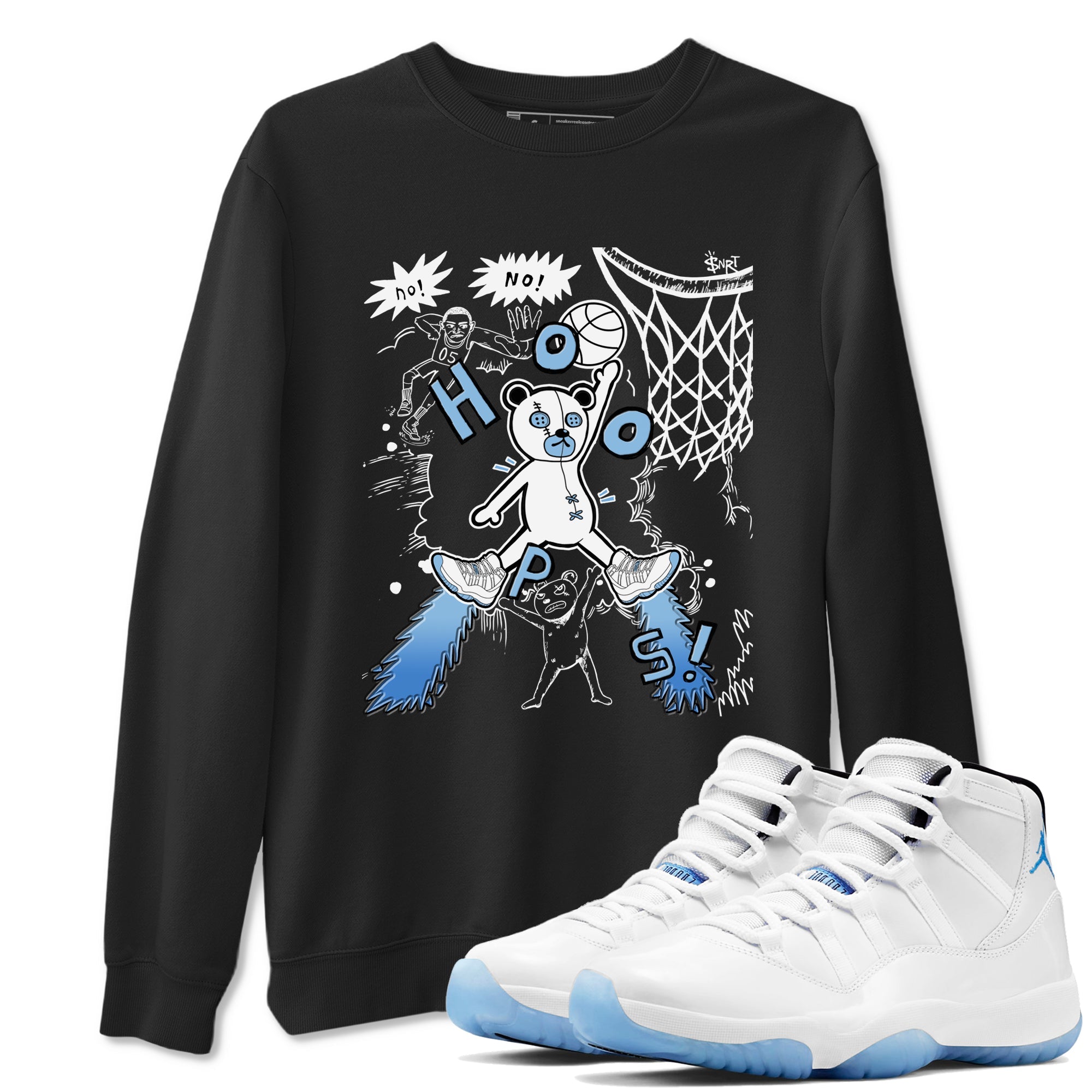 11s Legend Blue shirts to match jordans Stop The Bear best t shirts to wear with jordans AJ11 Retro Legend Blue match shoes to clothes SNRT Sneaker Tees unisex cotton Black 1 shirts