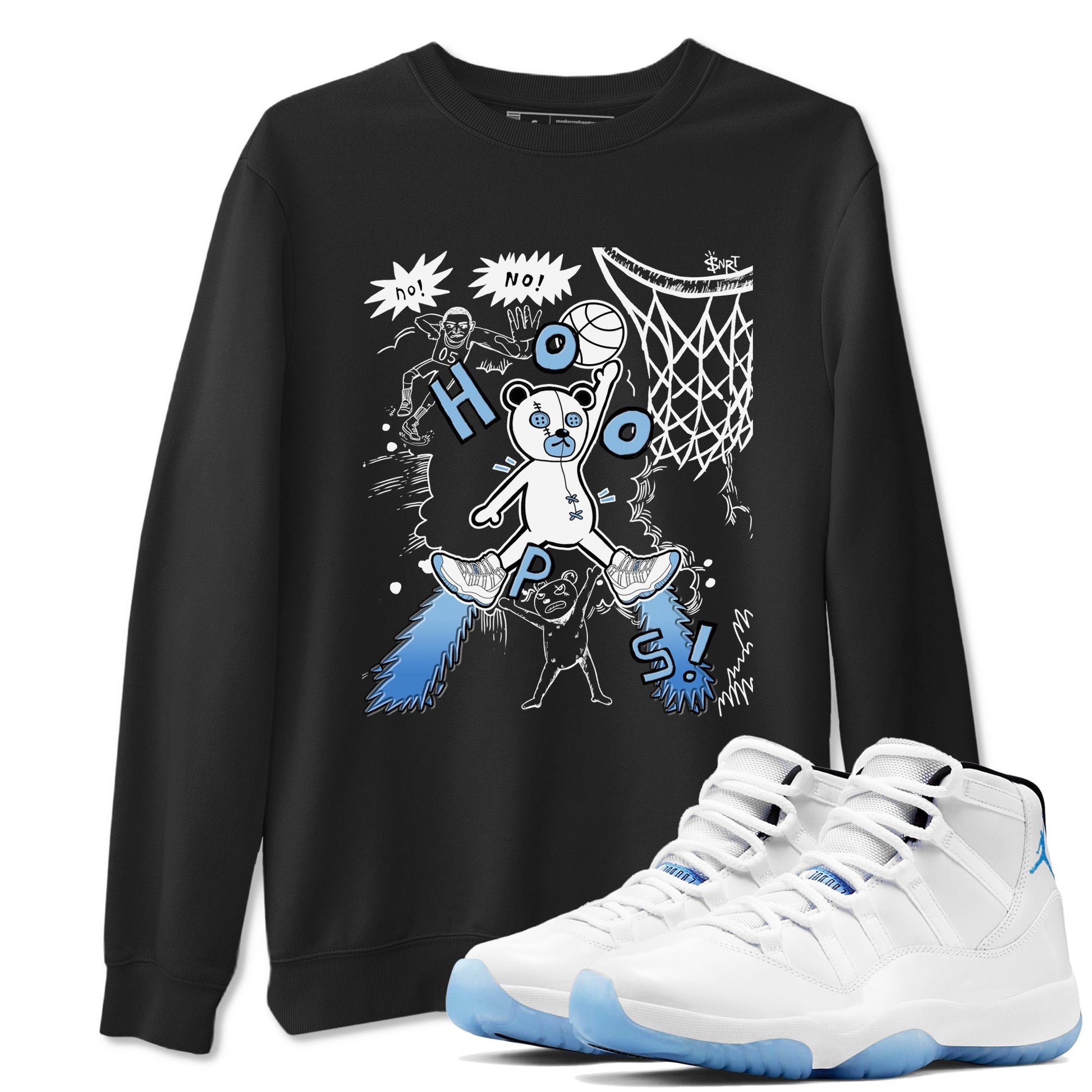 11s Legend Blue shirts to match jordans Stop The Bear best t shirts to wear with jordans AJ11 Retro Legend Blue match shoes to clothes SNRT Sneaker Tees unisex cotton Black 1 shirts