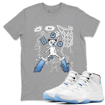 11s Legend Blue shirts to match jordans Stop The Bear best t shirts to wear with jordans AJ11 Retro Legend Blue match shoes to clothes SNRT Sneaker Tees unisex cotton Heather Grey 1 shirts