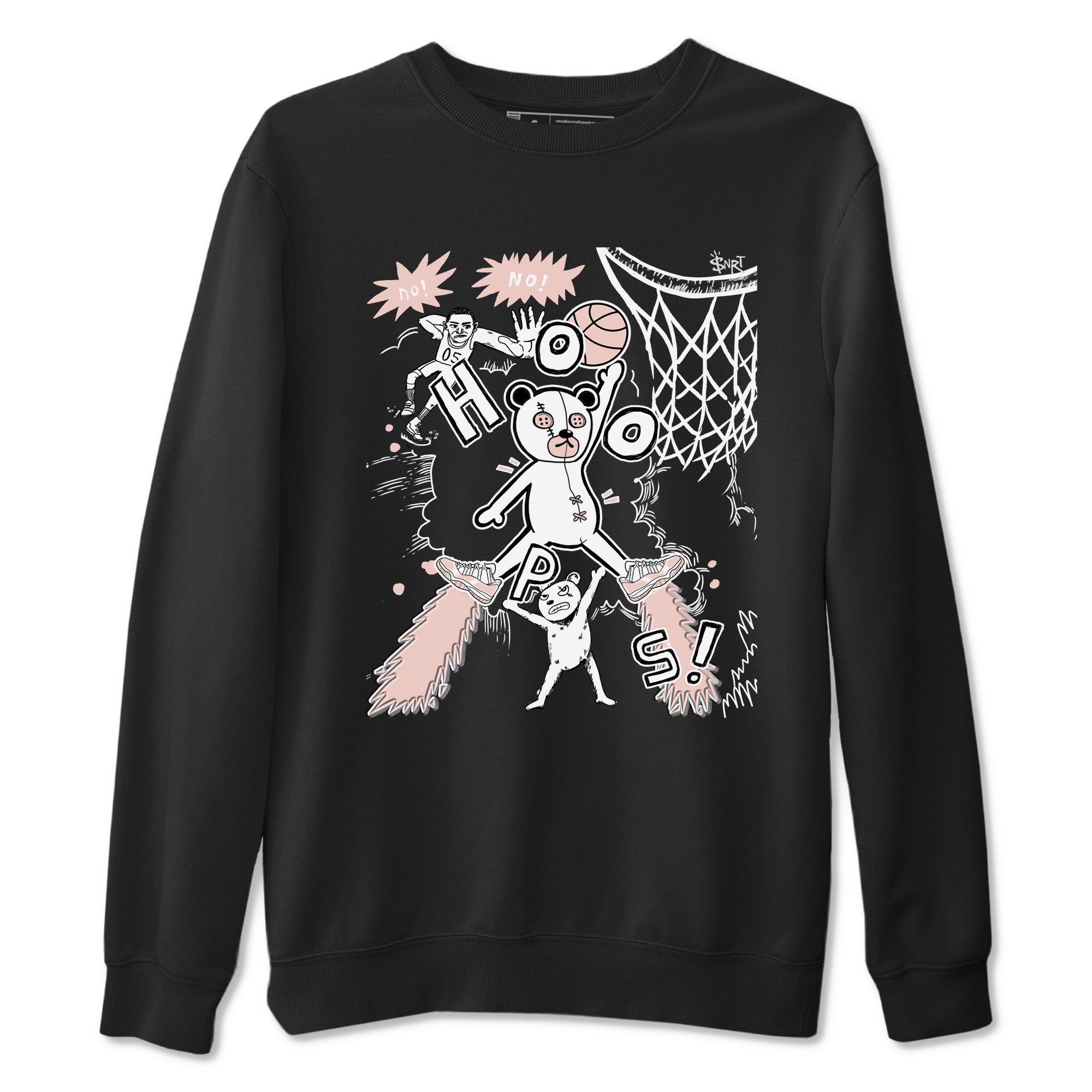 11s Legend Pink shirt to match jordans Stop The Bear sneaker tees Air Jordan 11 Legend Pink SNRT Sneaker Release Tees unisex cotton Black 2 crew neck shirt