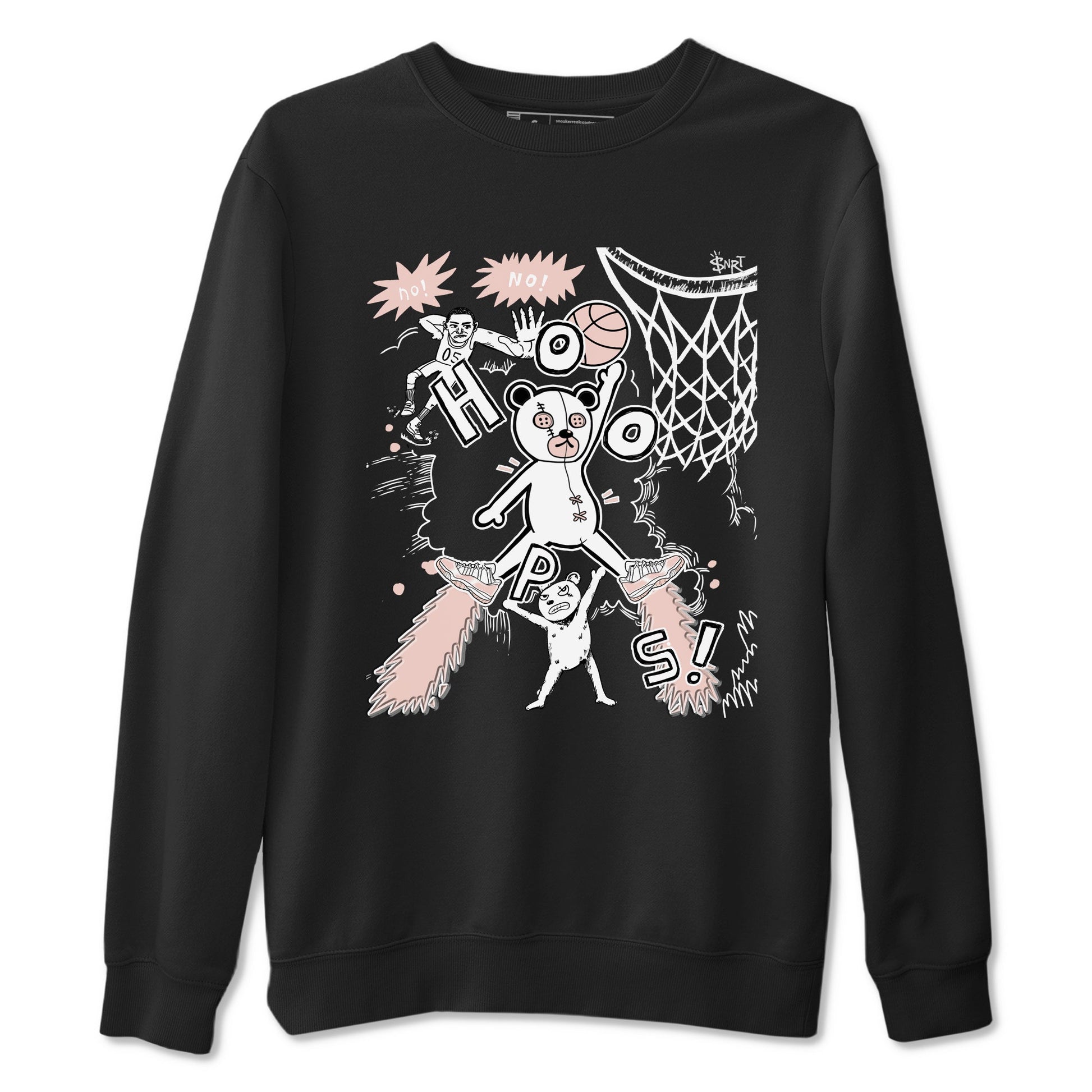 11s Legend Pink shirt to match jordans Stop The Bear sneaker tees Air Jordan 11 Legend Pink SNRT Sneaker Release Tees unisex cotton Black 2 crew neck shirt