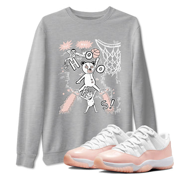 11s Legend Pink shirt to match jordans Stop The Bear sneaker tees Air Jordan 11 Legend Pink SNRT Sneaker Release Tees unisex cotton Heather Grey 1 crew neck shirt