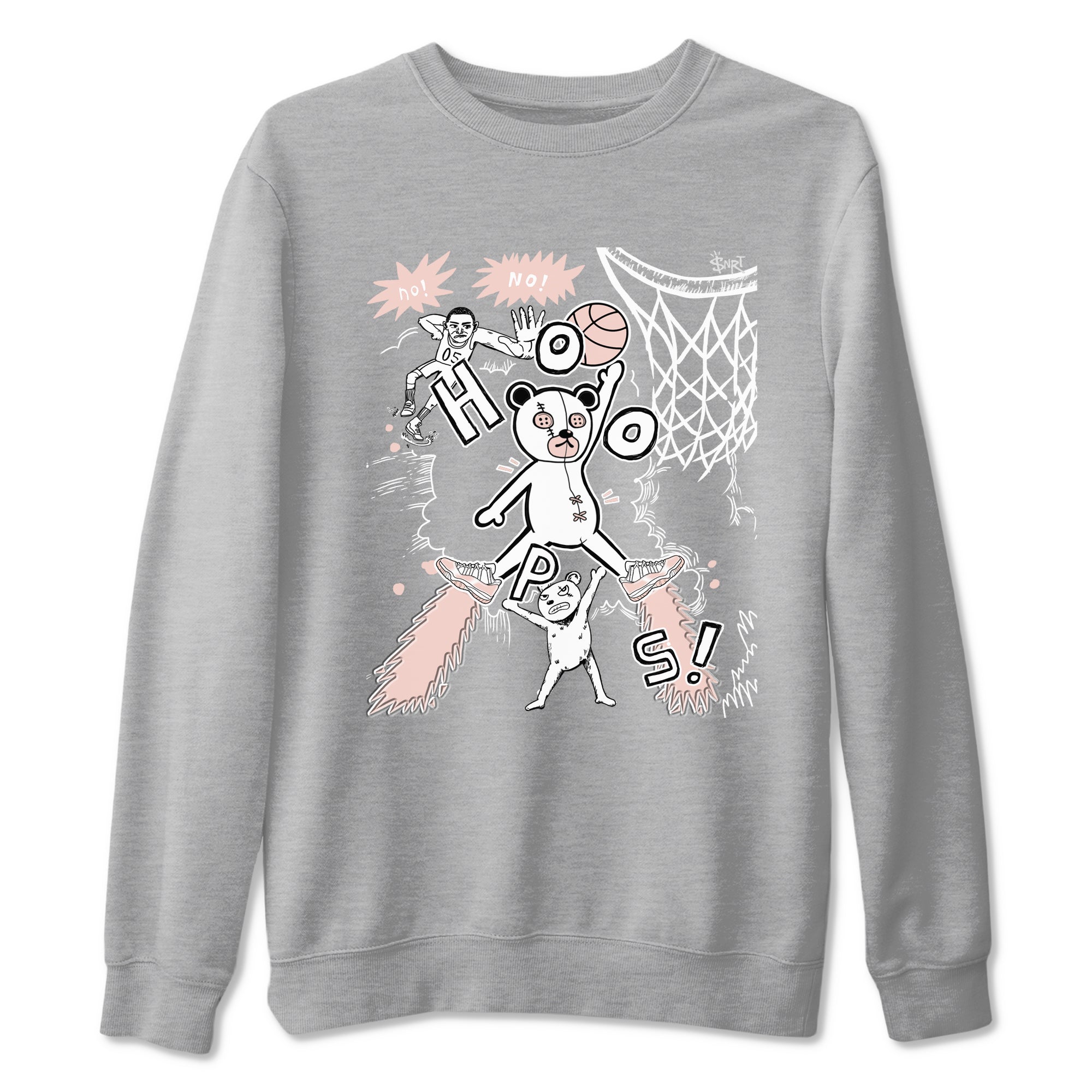11s Legend Pink shirt to match jordans Stop The Bear sneaker tees Air Jordan 11 Legend Pink SNRT Sneaker Release Tees unisex cotton Heather Grey 2 crew neck shirt
