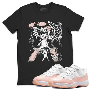 11s Legend Pink shirt to match jordans Stop The Bear sneaker tees Air Jordan 11 Legend Pink SNRT Sneaker Release Tees unisex cotton Black 1 crew neck shirt