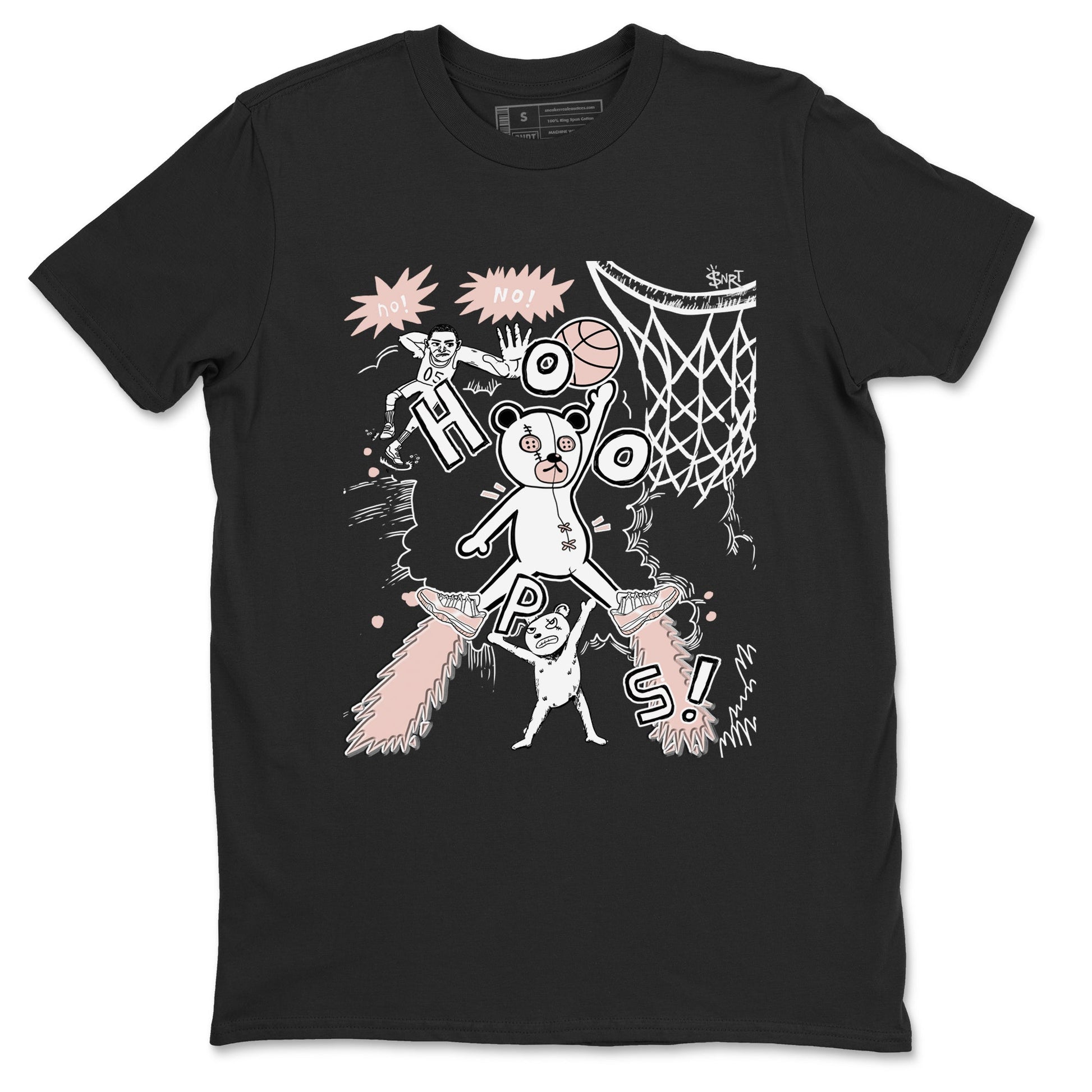 11s Legend Pink shirt to match jordans Stop The Bear sneaker tees Air Jordan 11 Legend Pink SNRT Sneaker Release Tees unisex cotton Black 2 crew neck shirt