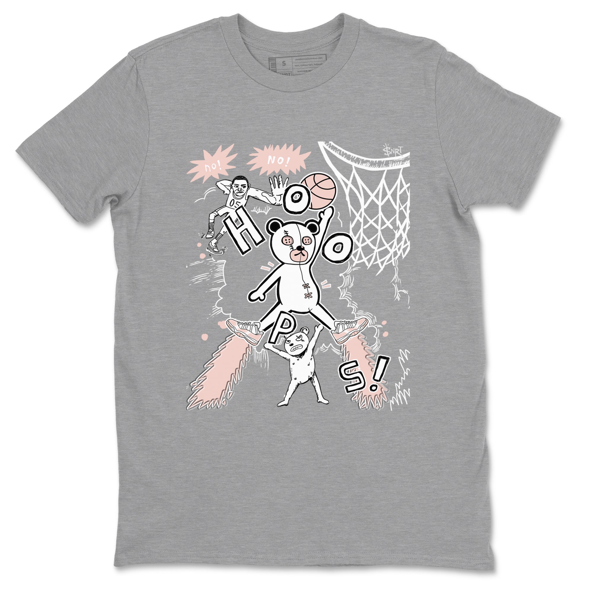 11s Legend Pink shirt to match jordans Stop The Bear sneaker tees Air Jordan 11 Legend Pink SNRT Sneaker Release Tees unisex cotton Heather Grey 2 crew neck shirt