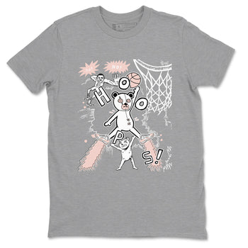 11s Legend Pink shirt to match jordans Stop The Bear sneaker tees Air Jordan 11 Legend Pink SNRT Sneaker Release Tees unisex cotton Heather Grey 2 crew neck shirt