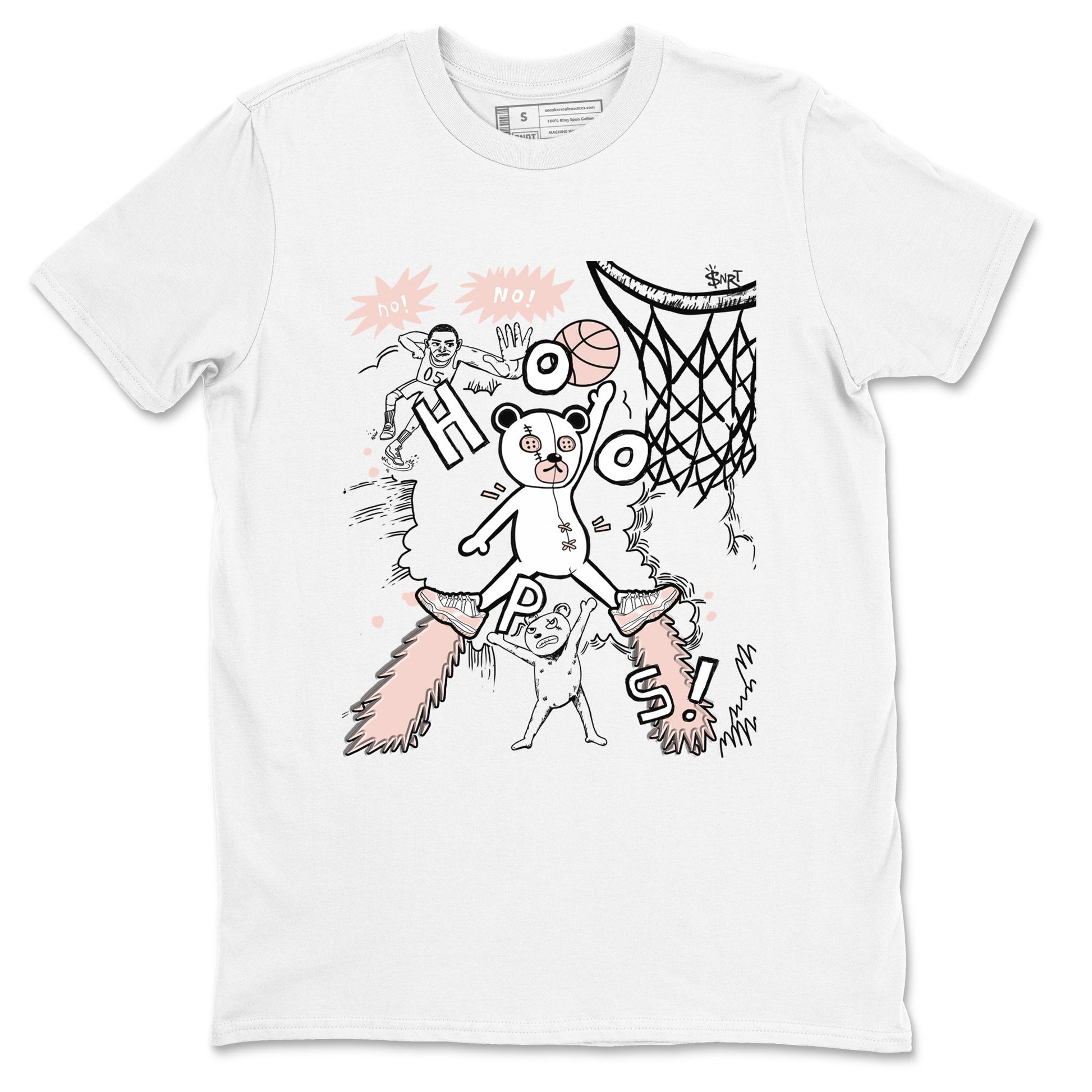 11s Legend Pink shirt to match jordans Stop The Bear sneaker tees Air Jordan 11 Legend Pink SNRT Sneaker Release Tees unisex cotton White 2 crew neck shirt