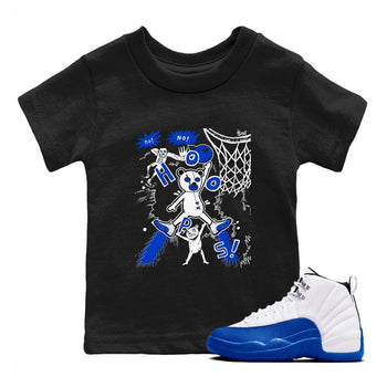 12s Blueberry shirts to match jordans Stop The Bear sneaker match tees Air Jordan 12 Blueberry SNRT Sneaker Release Tees Youth Baby Black 1 crew neck shirts